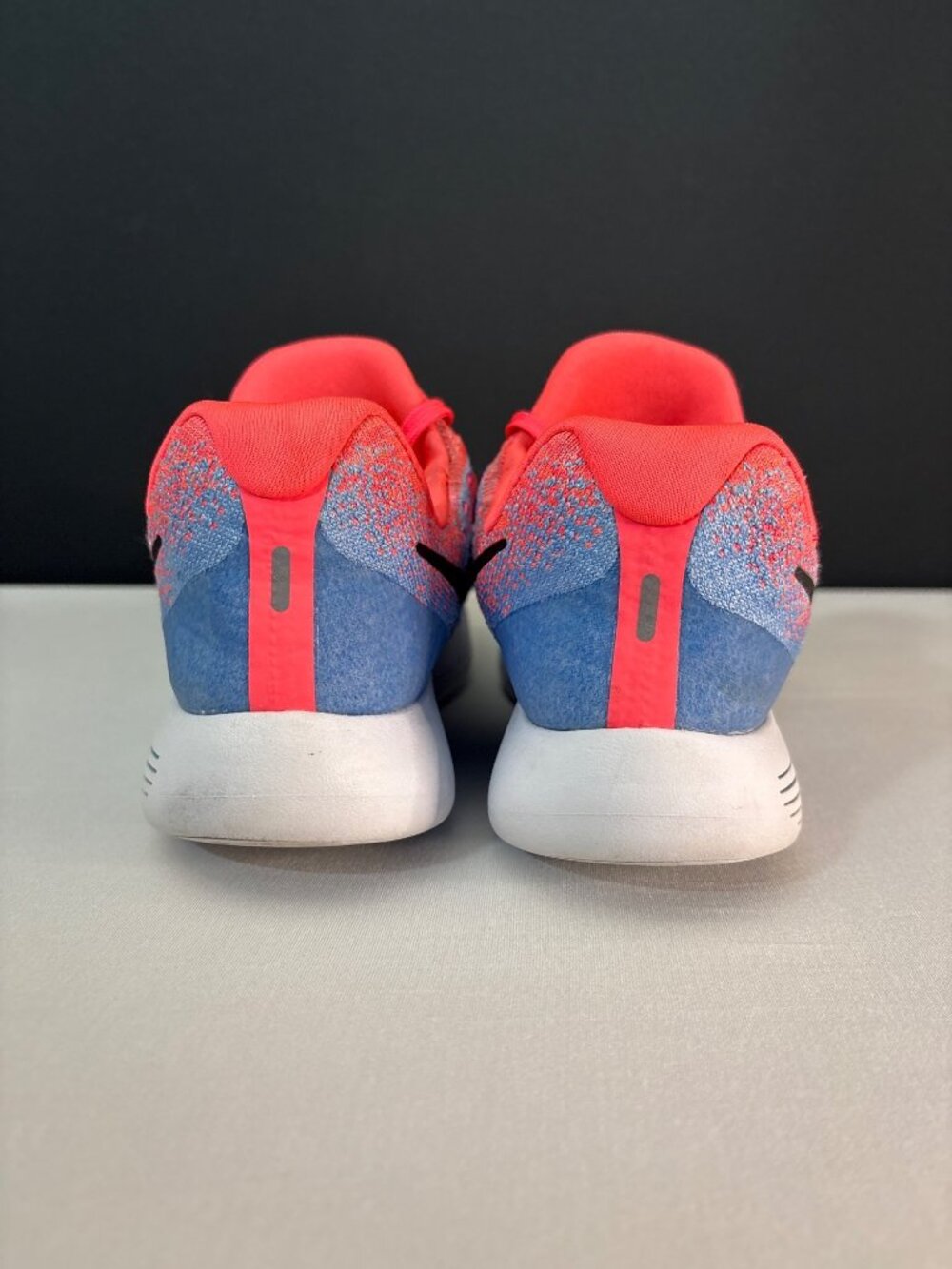 Nike LunarEpic Flyknit Racer Running Shoes Coral Blue Lightweight Breathable (7) - Picture 5 of 14